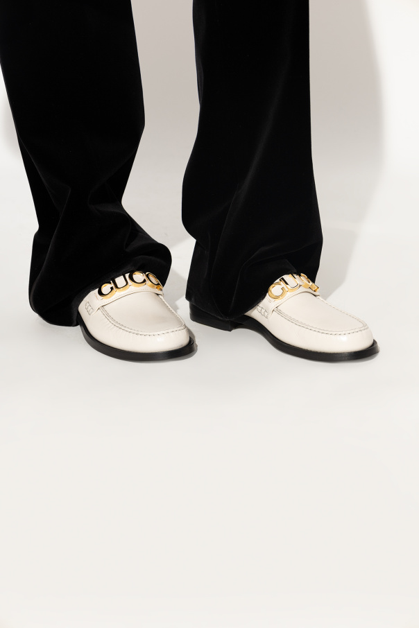Gucci Horsebit Slip On Loafer White Leather - _414998 DLC00 9022 - US