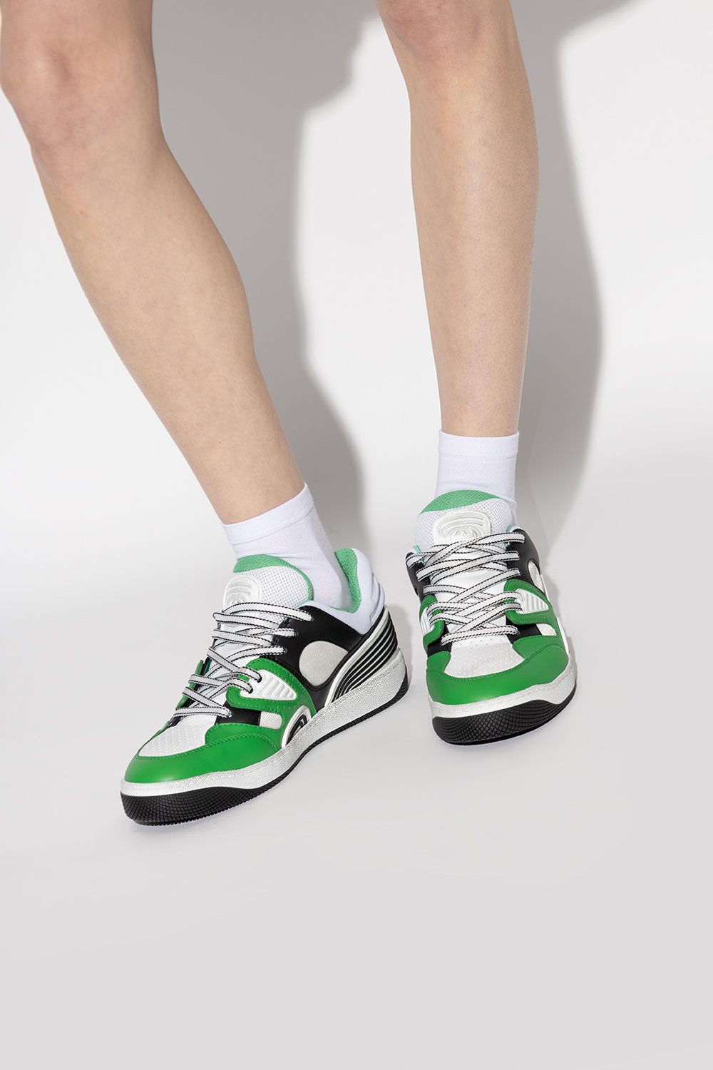 gucci web ‘Basket’ sneakers