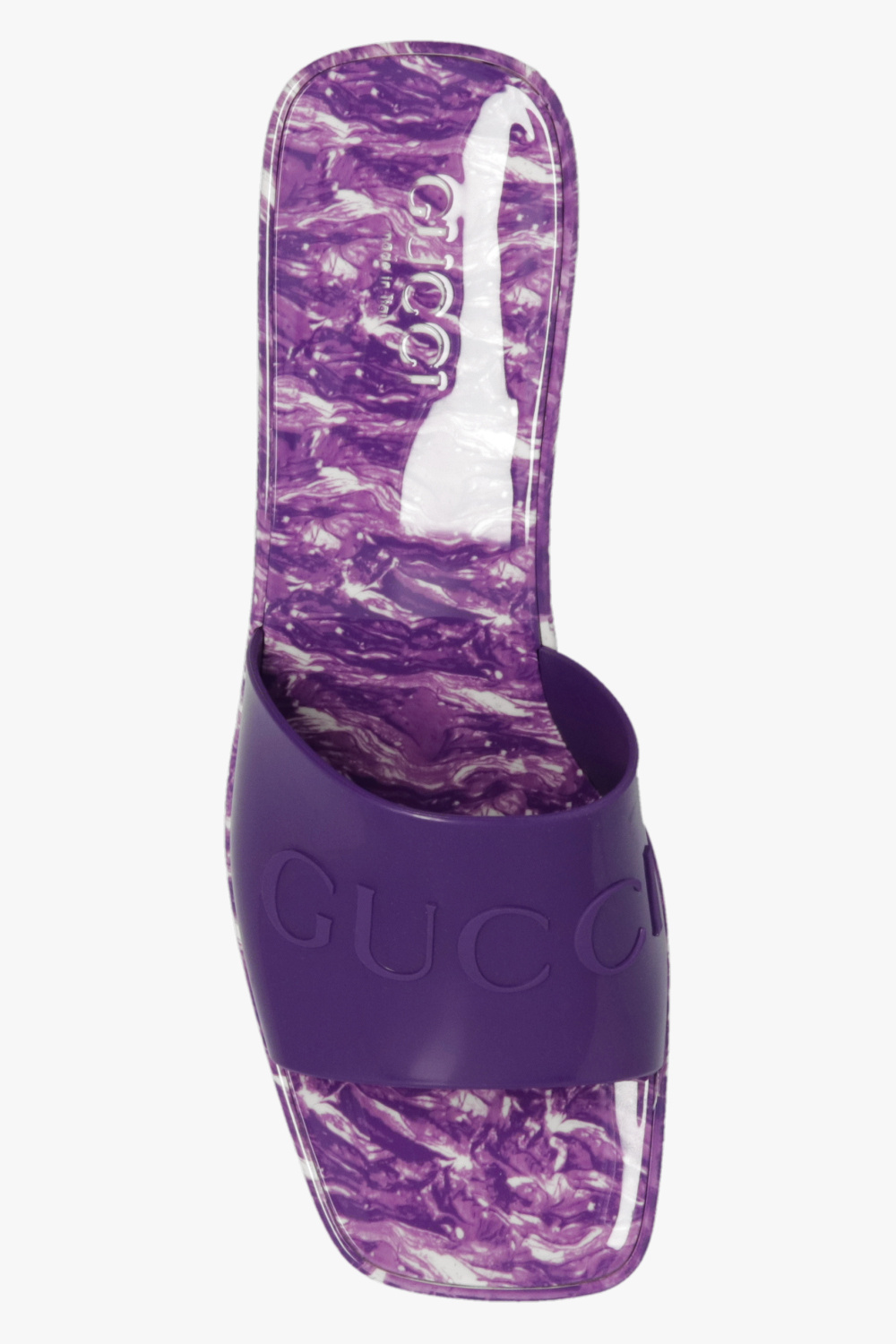 GUCCI Rubber Sandal Purple US About 6.5