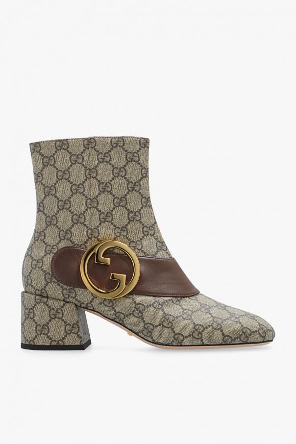 gucci Basket Heeled boots with monogram