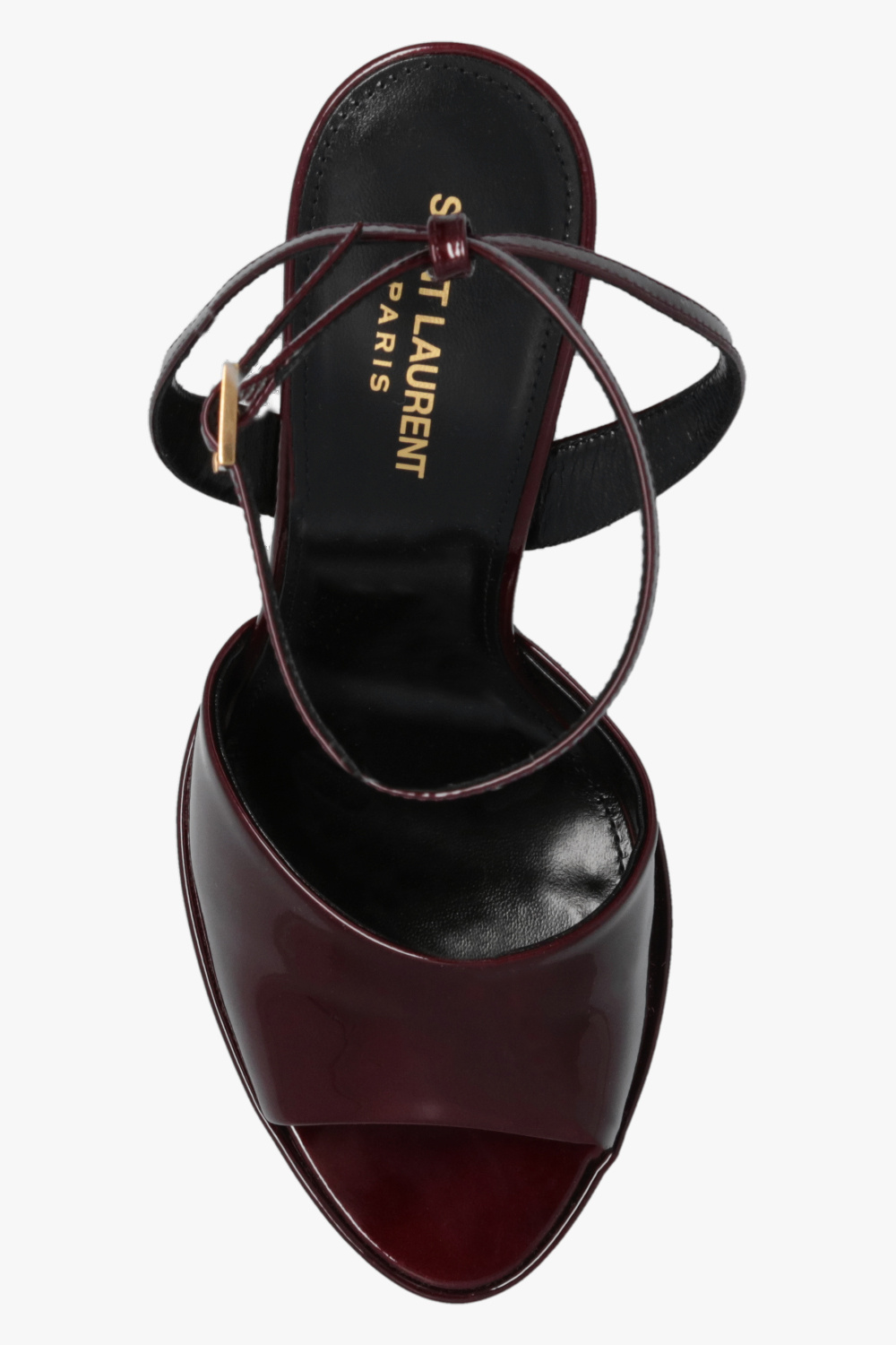 Pre-owned Louis Vuitton Burgundy/black Leather Ankle Strap Sandals