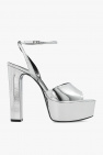 Saint Laurent SILVER ‘Jodie’ platform sandals