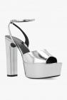 Saint Laurent SILVER ‘Jodie’ platform sandals