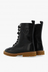 Gucci Kids BLACK Leather ankle boots