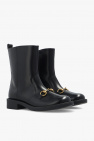 Gucci Kids BLACK Leather ankle boots