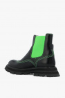 Alexander McQueen Leather ankle boots with stitching details