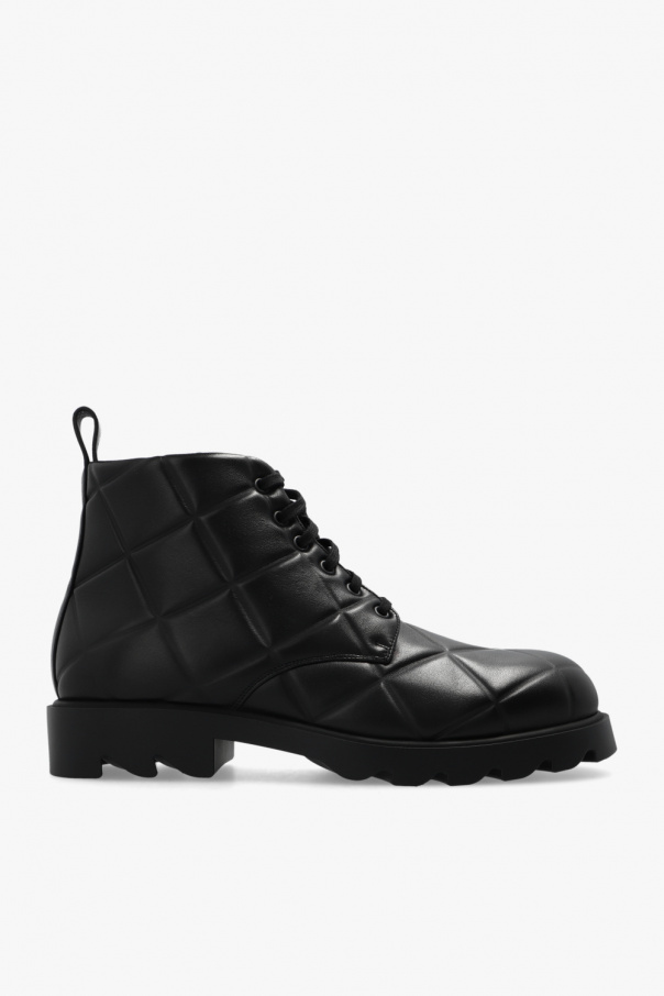 Bottega dot Veneta ‘Strut Grid’ ankle boots