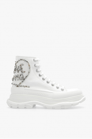 Alexander McQueen contrasting-panel lace-up sneakers White
