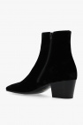 Saint Laurent BLACK ‘Vassili’ velour ankle boots