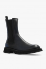 Alexander McQueen BLACK Leather Chelsea boots