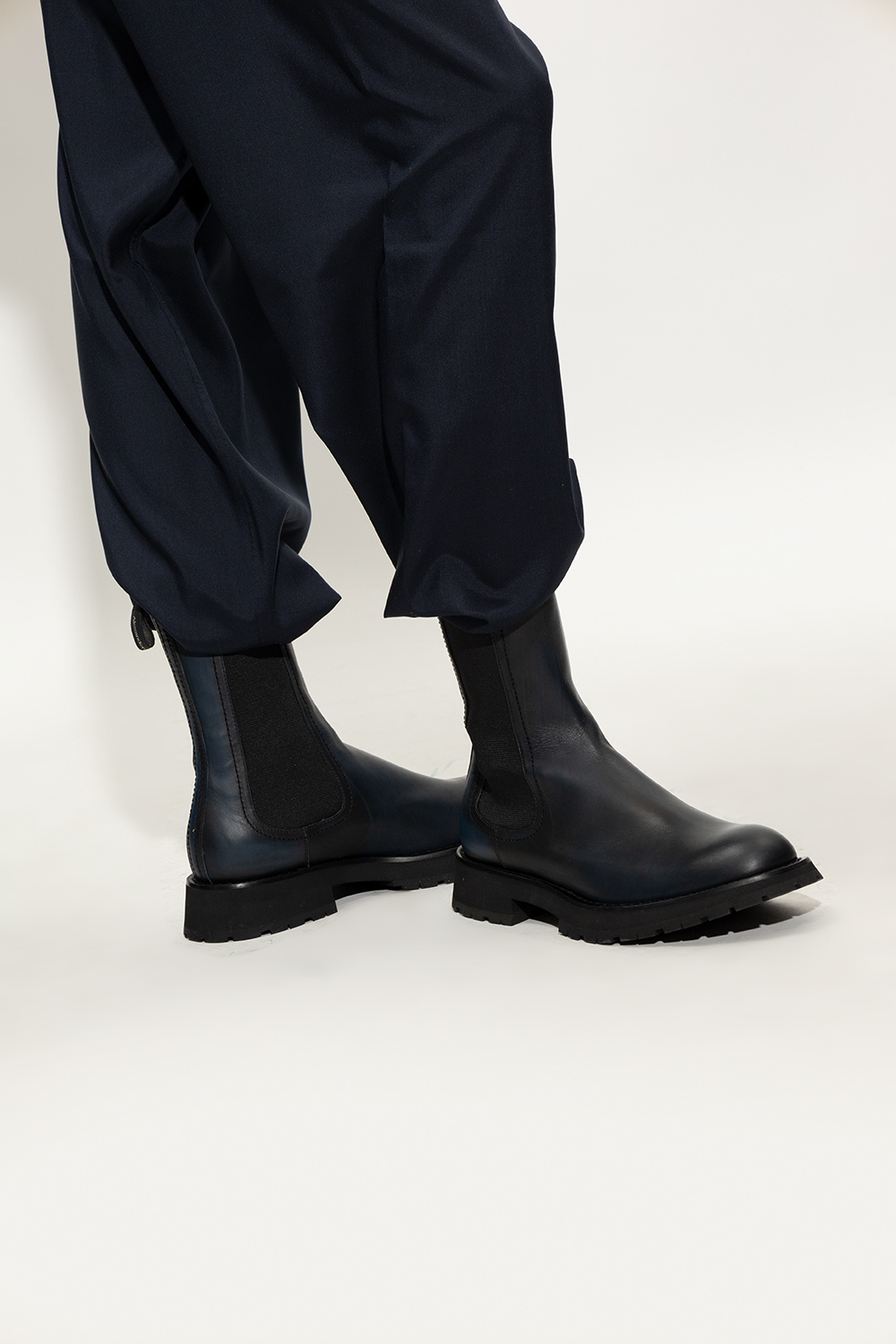 Alexander McQueen Leather Chelsea boots