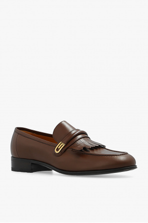 gucci yellow Leather loafers