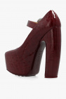 Bottega Veneta BURGUNDY ‘Mostra’ platform pumps