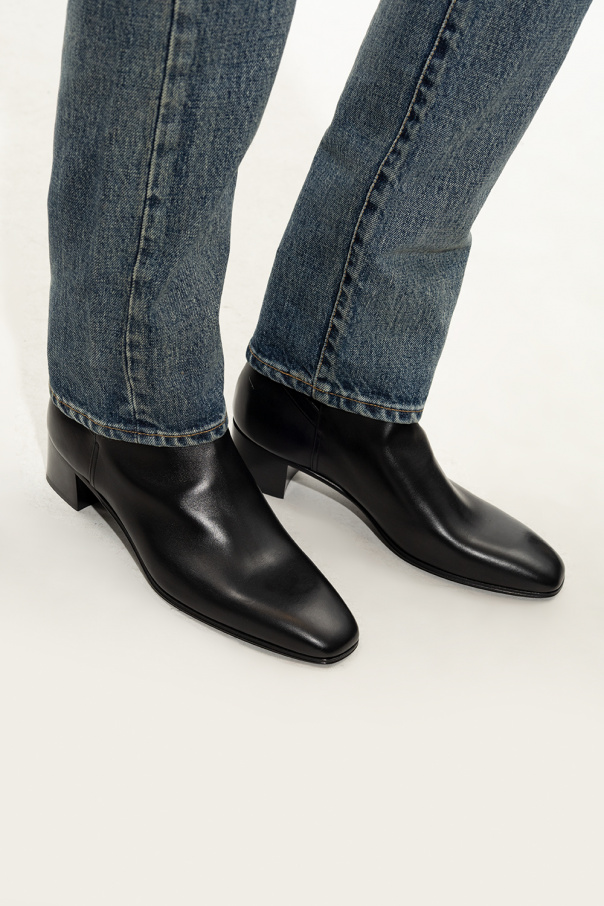 Saint Laurent ‘Terry’ leather ankle boots