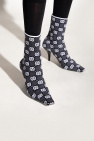Gucci BLACK Heeled ankle boots with monogram