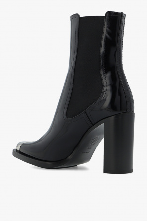 Alexander McQueen Patent-leather heeled ankle boots