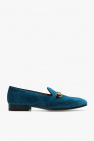 Gucci BLUE Velvet moccasins