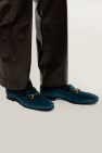 Gucci BLUE Velvet moccasins