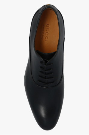 Gucci Leather Metallic Lace-up Casual Shoes