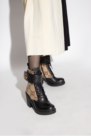 Heeled ankle boots with monogram od Gucci