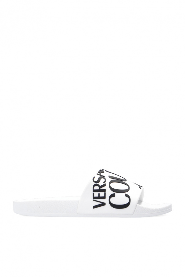 Versace Jeans Couture crystal slingback sandals Grau