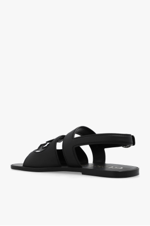 gucci net Leather sandals