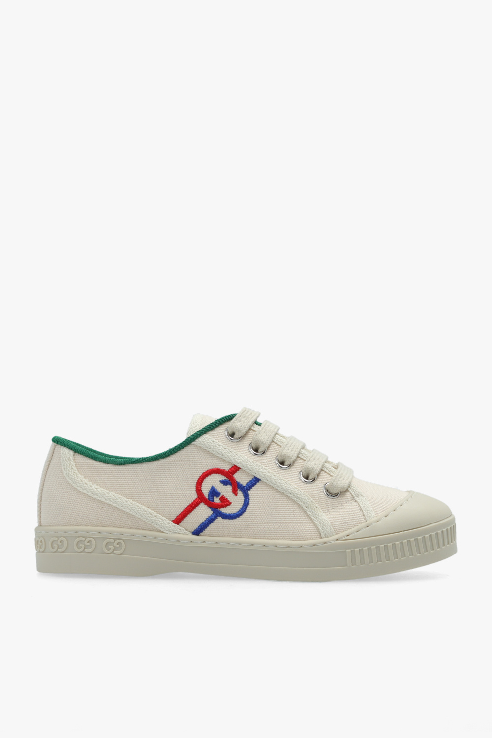 GUCCI: sneakers in fabric with jacquard GG monogram - Blue