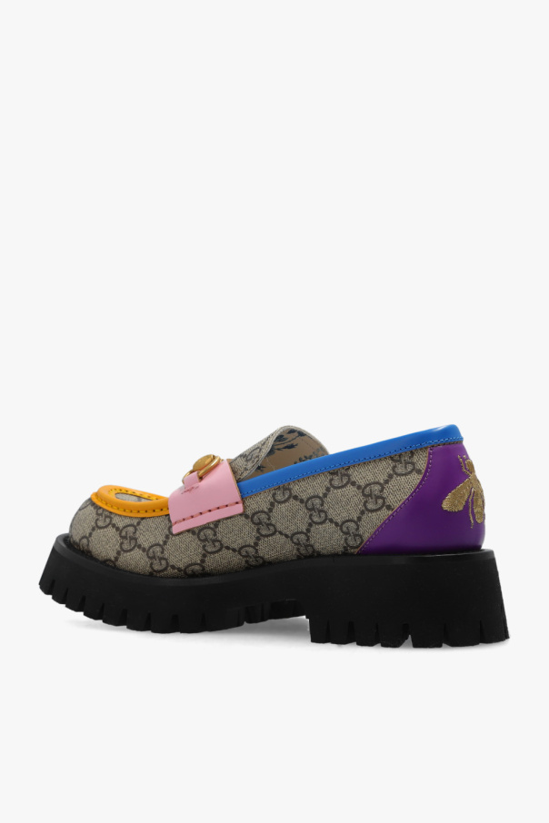 Horsebit GG Canvas Loafers in Multicoloured - Gucci