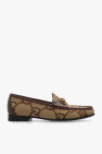 Gucci beige Monogrammed loafers