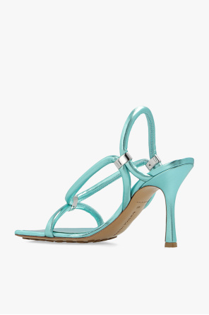 Bottega Yellow Veneta ‘Stretch’ heeled sandals