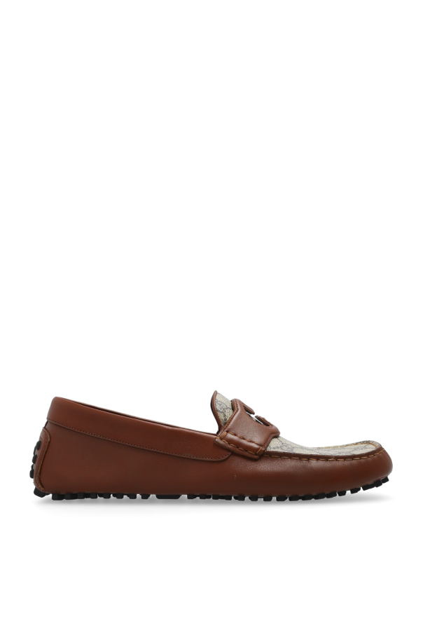 gucci owned Leather moccasins