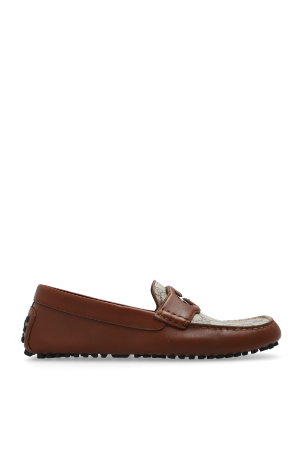 gucci male Leather moccasins