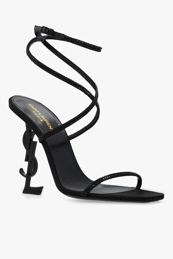 Saint Laurent Opyum Ysl Slingback Sandal in Black