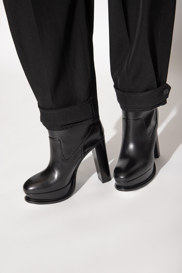 Alexander McQueen Leather heeled boots