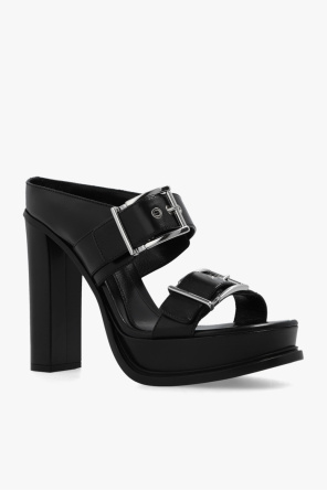 Alexander McQueen Leather platform mules