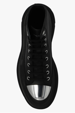 Alexander McQueen Skórzane buty sportowe za kostkę