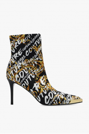 Patterned heeled ankle boots od TM STYLE 68 Dress Femme argent