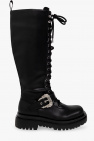 Versace Jeans Couture BLACK Lace-up knee-high boots