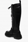 Versace Jeans Couture BLACK Lace-up knee-high boots