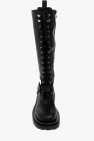 Versace Jeans Couture BLACK Lace-up knee-high boots