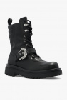Versace Jeans Couture Combat boots with decorative buckle