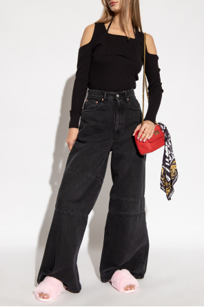 Versace Jeans Couture Faux fur slides