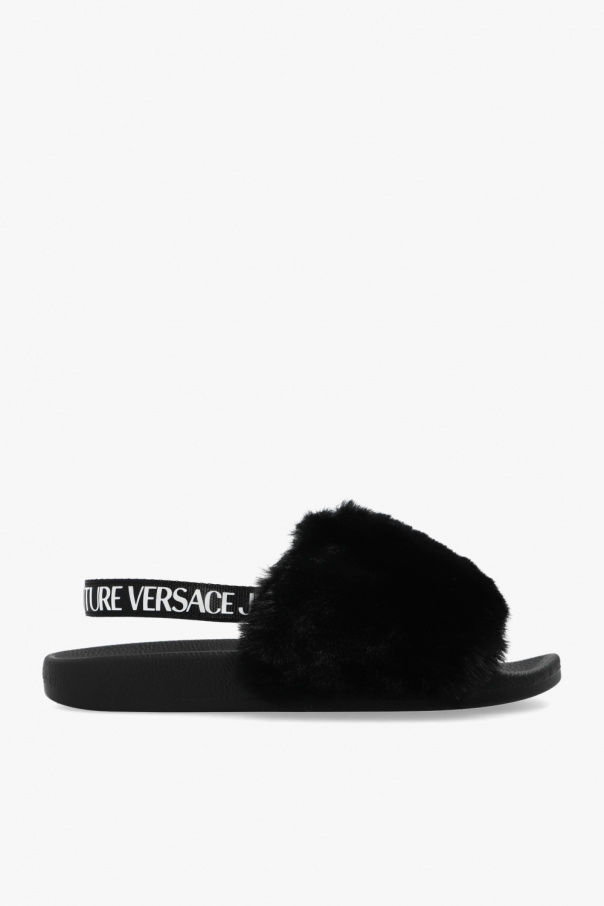 Versace Jeans Couture Portofino Sneakers In Nappa Calfskin With Lettering