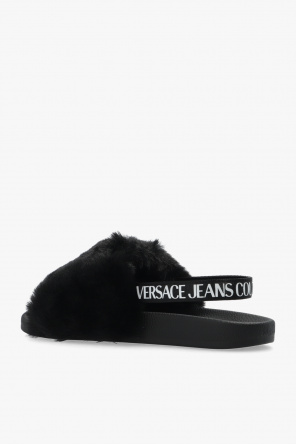 Versace Jeans Couture Portofino Sneakers In Nappa Calfskin With Lettering