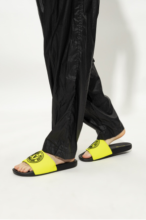 Slides with logo od Versace toile jeans Couture
