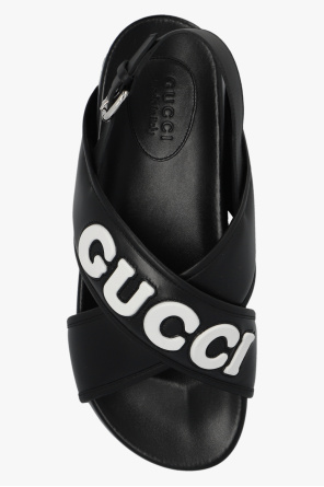 gucci shoulder Sandals with logo