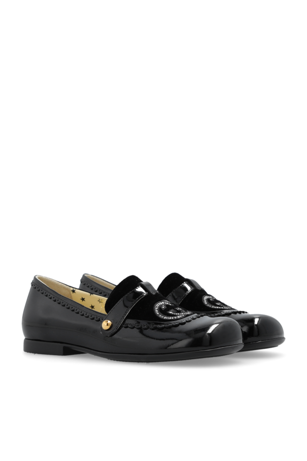 Gucci Magnetismo Kids Leather ballet flats
