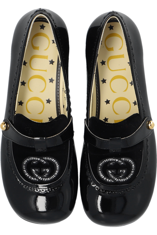 Gucci Magnetismo Kids Leather ballet flats