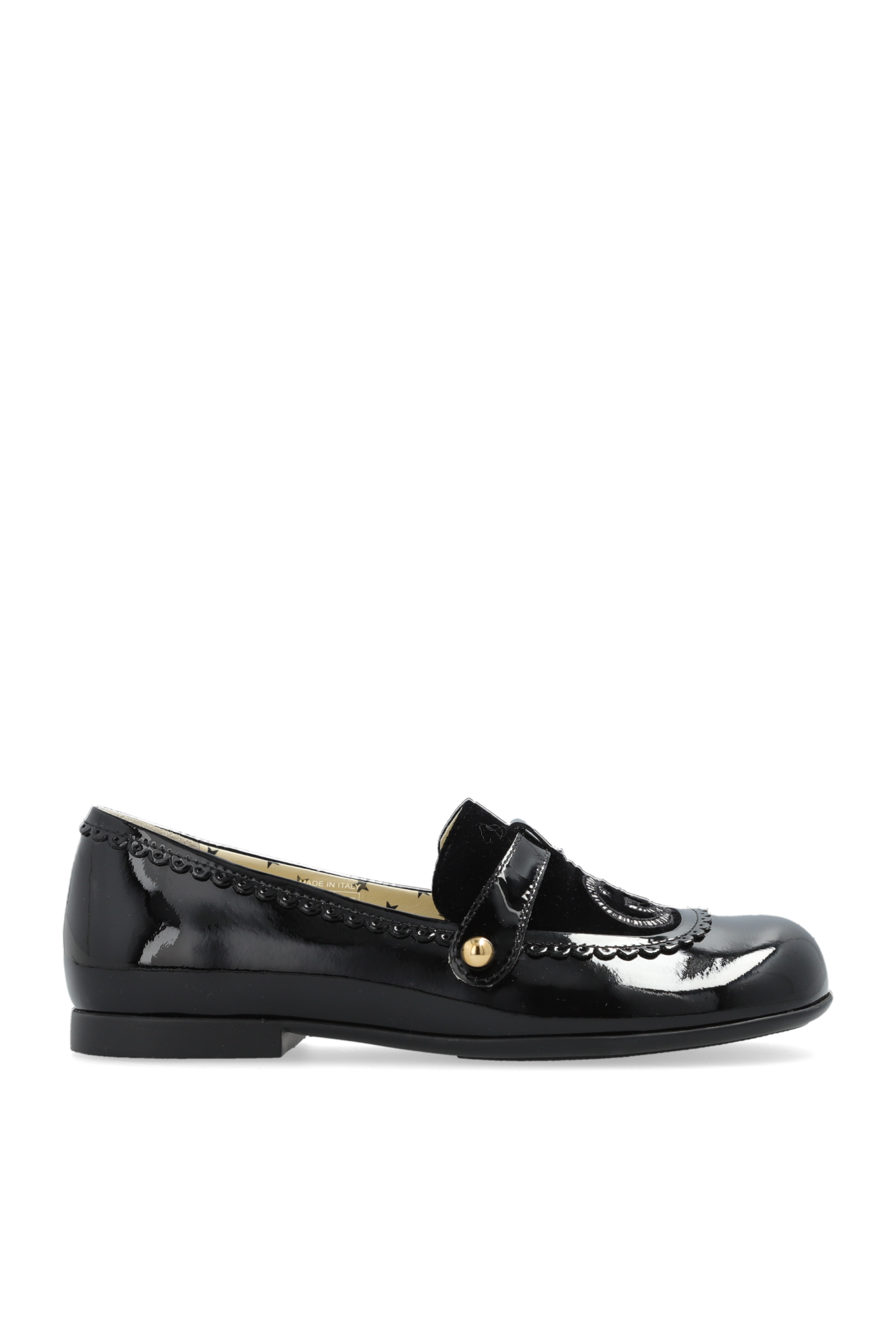 gucci JEDWABNA Kids Leather ballet flats