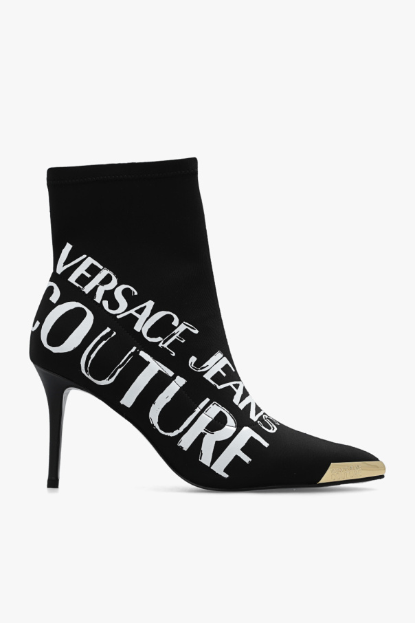 elasticated-panel boots Neutrals ‘Scarlett’ heeled ankle boots